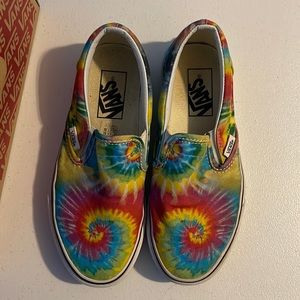 Classic slip-on vans size 5.5 womens rainbow tie dye